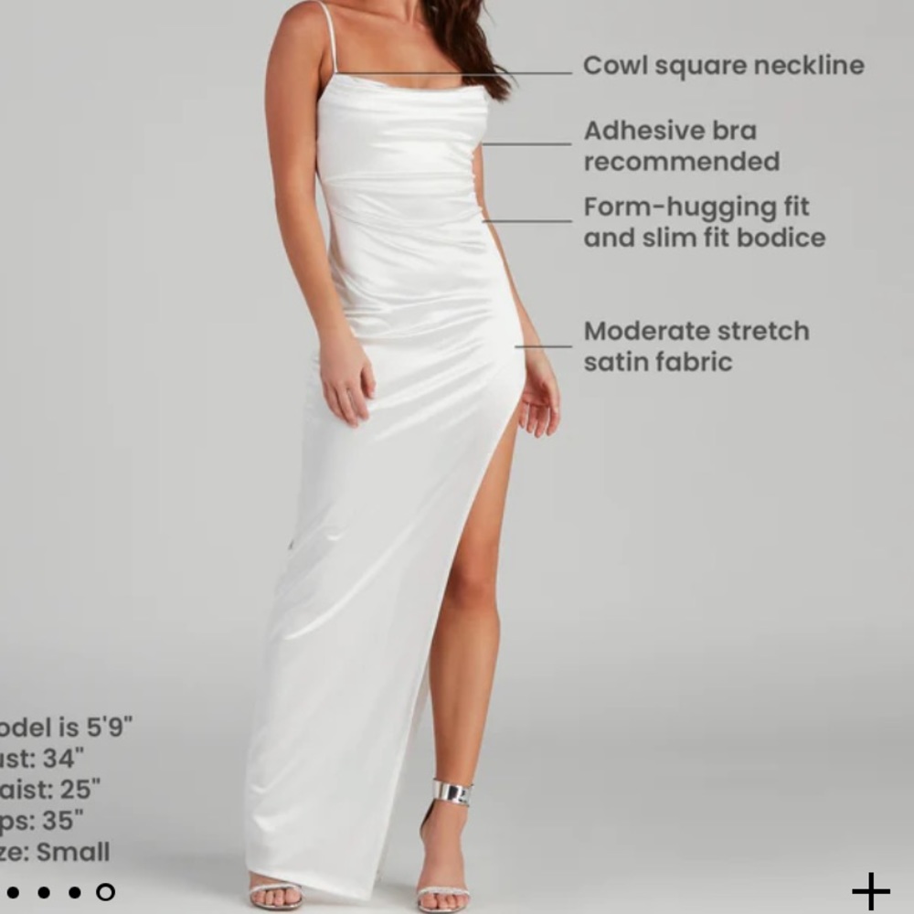 White satin dress